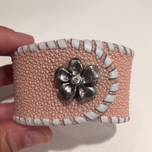 King Baby Studio pink leather cuff